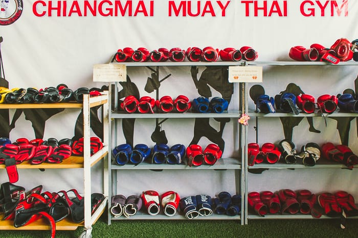 Muay Thai training at Chiang Mai Muay Thai Gym