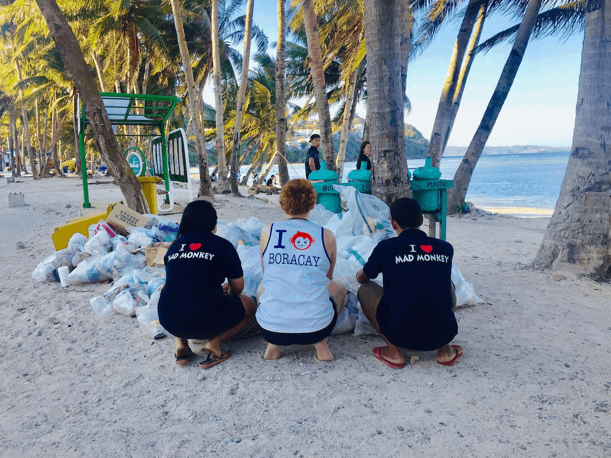 Mad Monkey Boracay Beach Cleanup