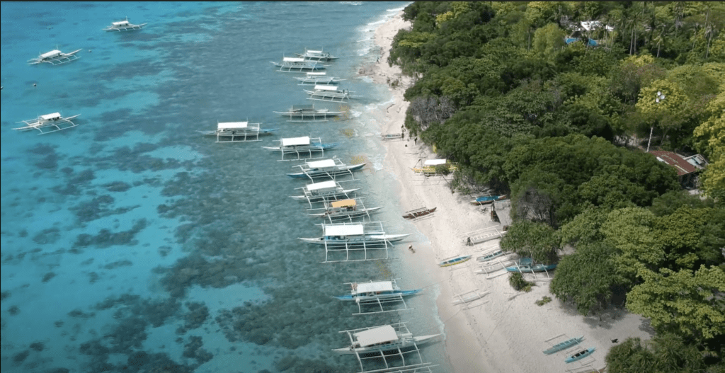 White sand beach of Balicasag Island in Panglao, Bohol