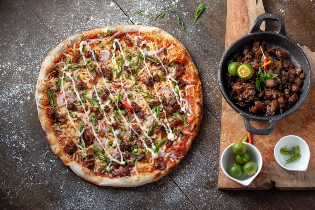 Food from Neva's Brick Oven Pizzas in Dumaguete, Philippines