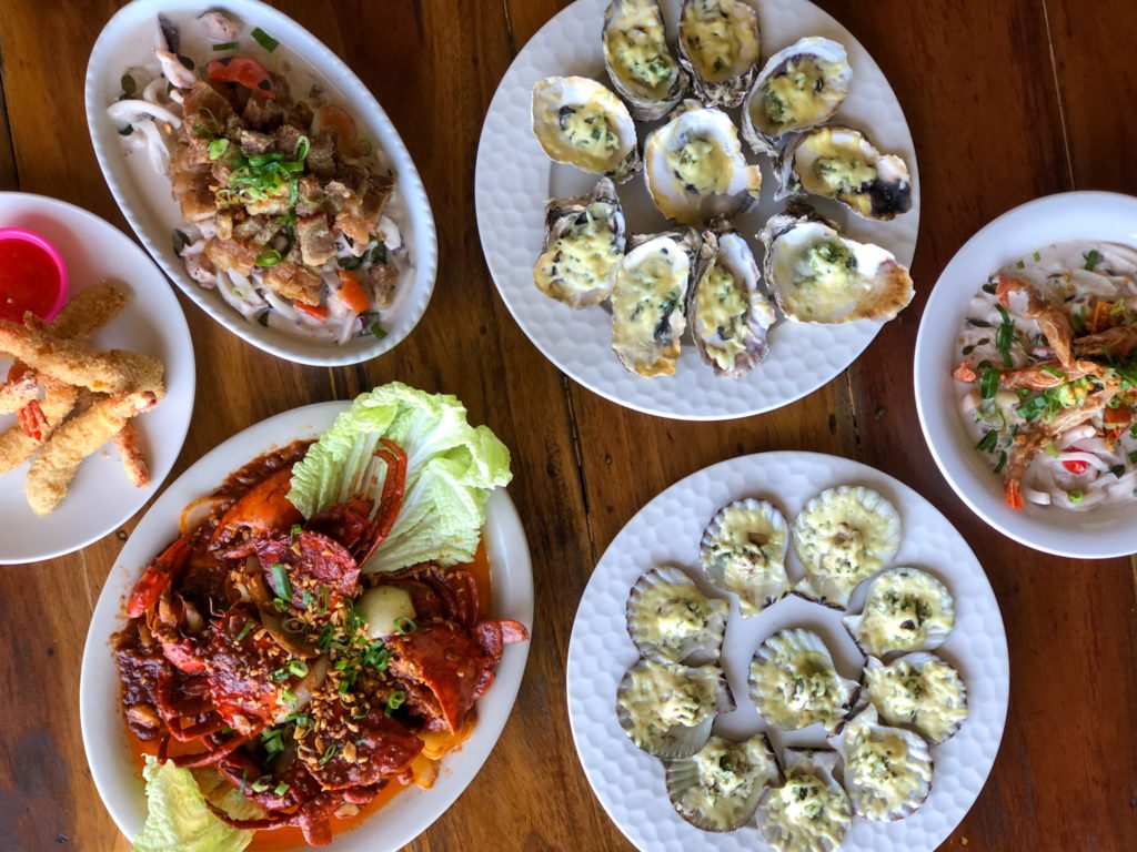 Food from Hayahay Treehouse Bar and View Deck in Dumaguete, Philippines