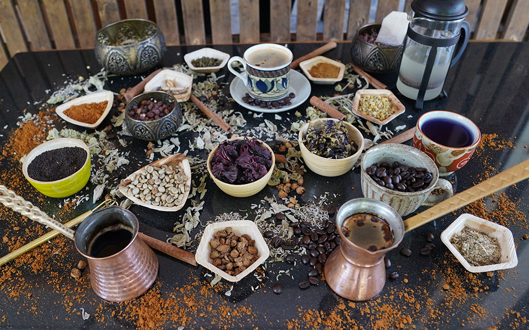 organic teas and coffee