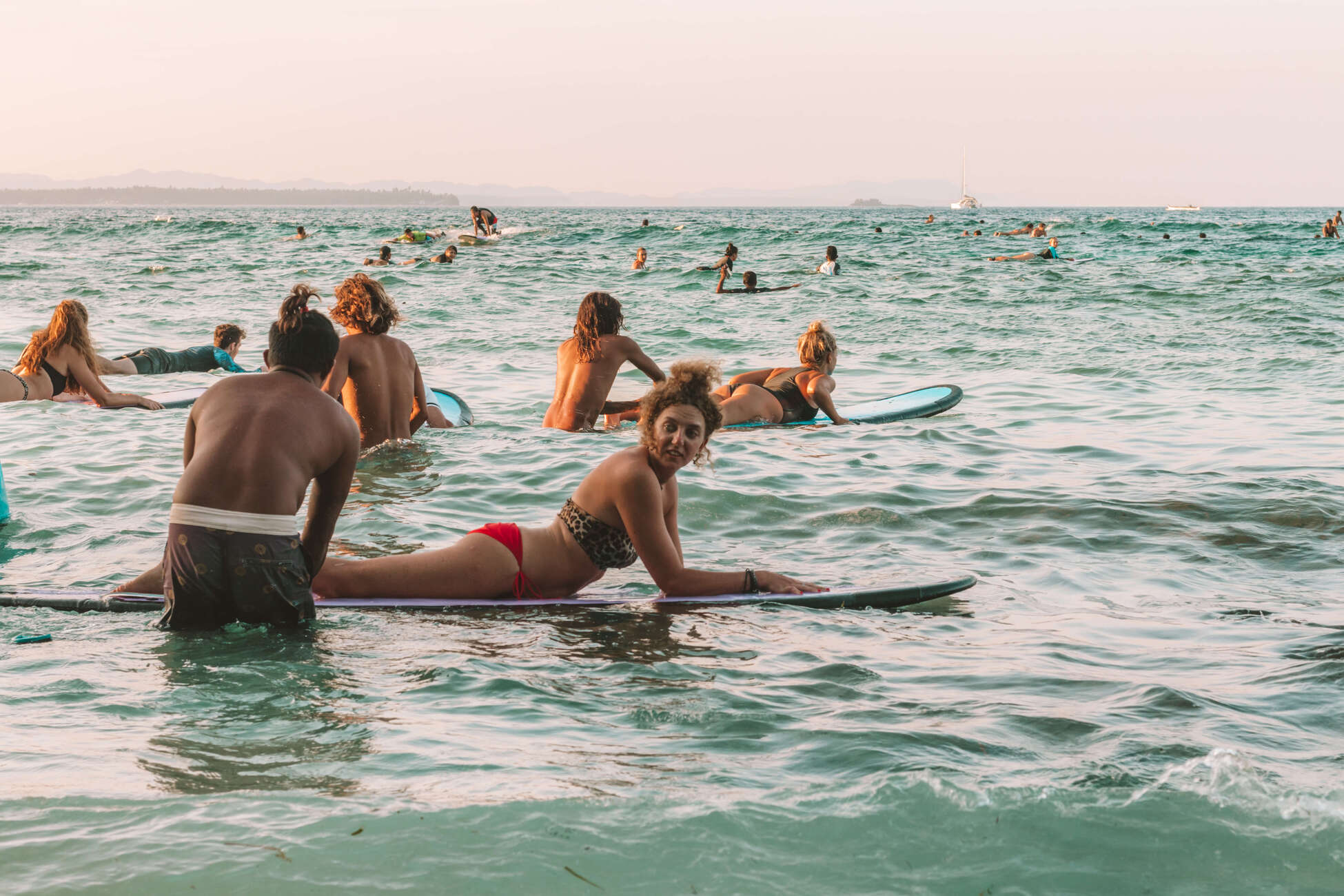 Paddle out and get comfortable in the lineup.