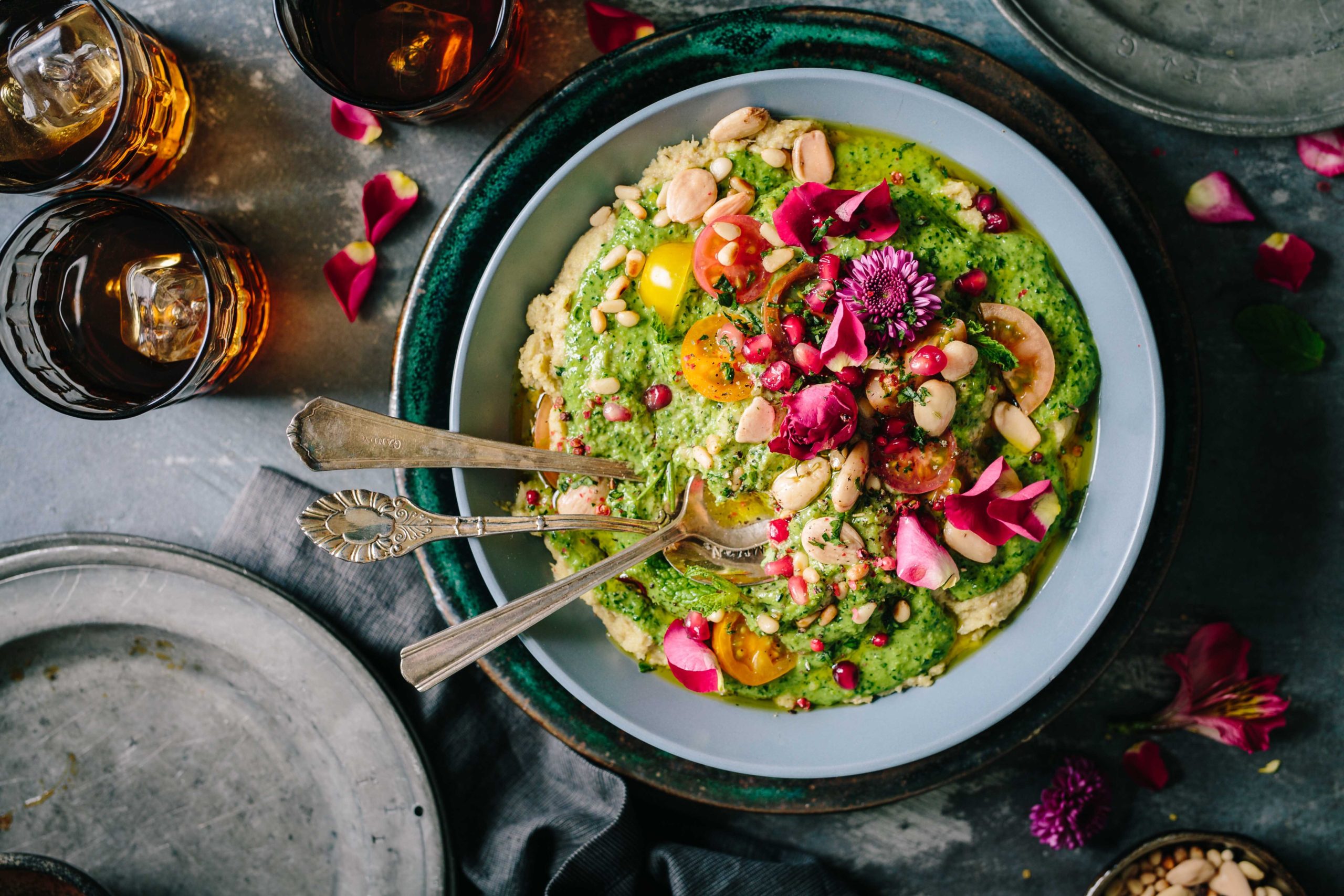 colourful vegan and plant-based food