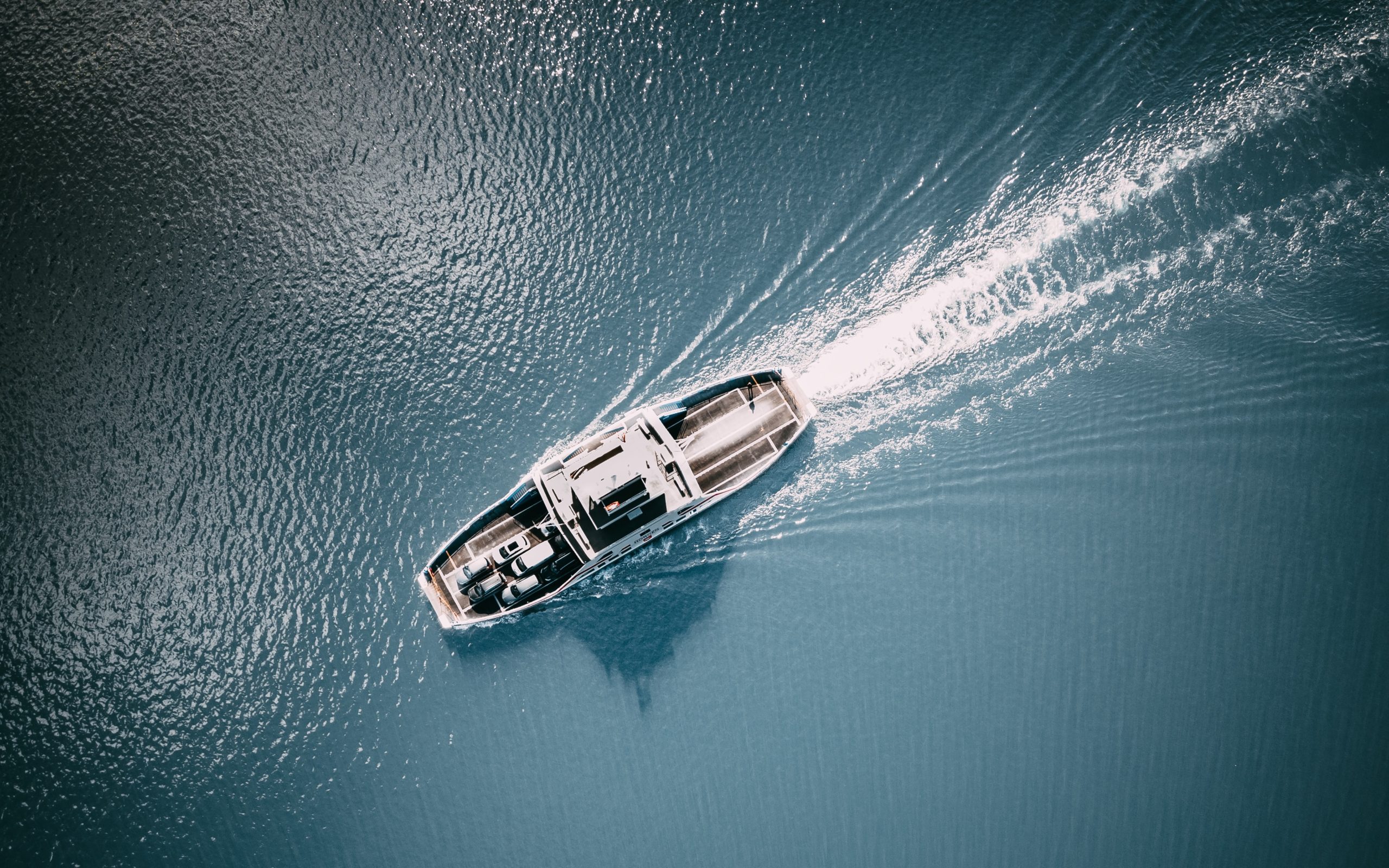 ferry on the sea