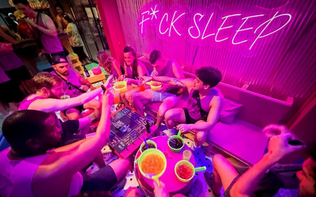 Neon cheers at Slumber Party Chiang Mai