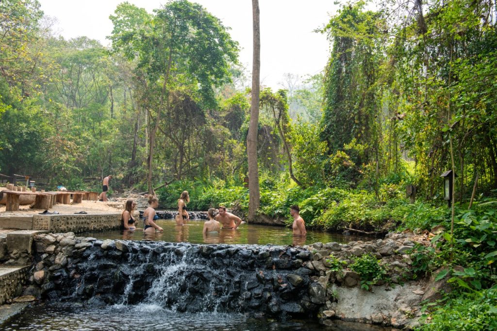 Mad Monkey Guests at the Hotsprings in Pai